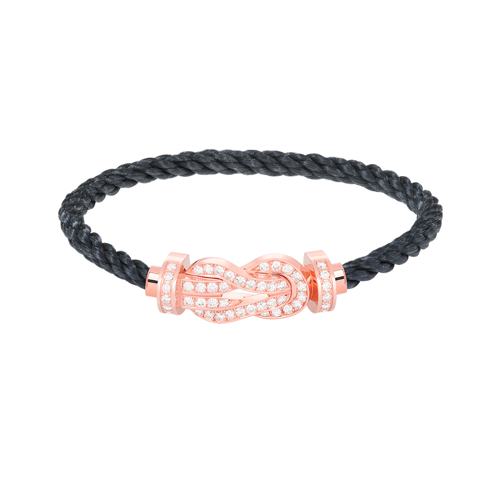 [CharmAmor]CHANCE LARGE 8 FIGURE BUCKLE FULL DIAMOND BRACELET ROSE GOLD