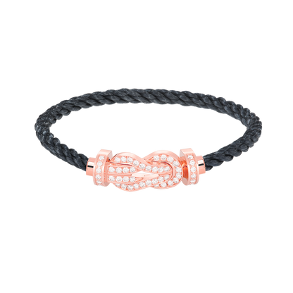 [CharmAmor]CHANCE LARGE 8 FIGURE BUCKLE FULL DIAMOND BRACELET ROSE GOLD