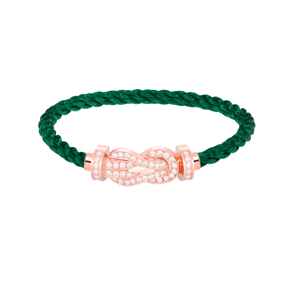 [CharmAmor]CHANCE LARGE 8 FIGURE BUCKLE FULL DIAMOND BRACELET ROSE GOLD