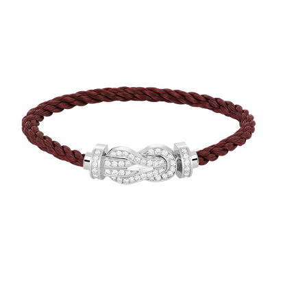 [CharmAmor]CHANCE LARGE 8 FIGURE BUCKLE FULL DIAMOND BRACELET SILVER
