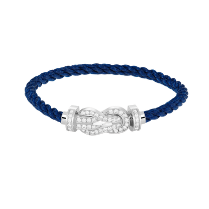 [CharmAmor]CHANCE LARGE 8 FIGURE BUCKLE FULL DIAMOND BRACELET SILVER
