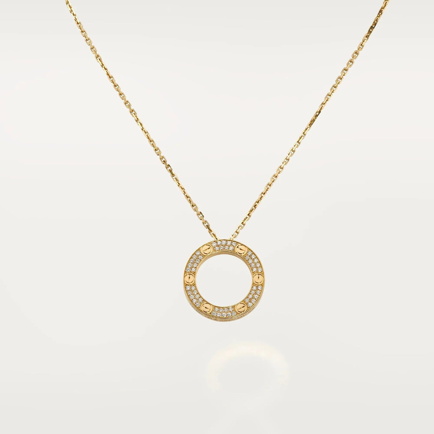 [CharmAmor]LOVE NECKLACE 16MM  FULL DIAMOND
