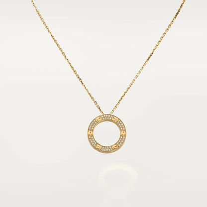 [CharmAmor]LOVE NECKLACE 16MM  FULL DIAMOND