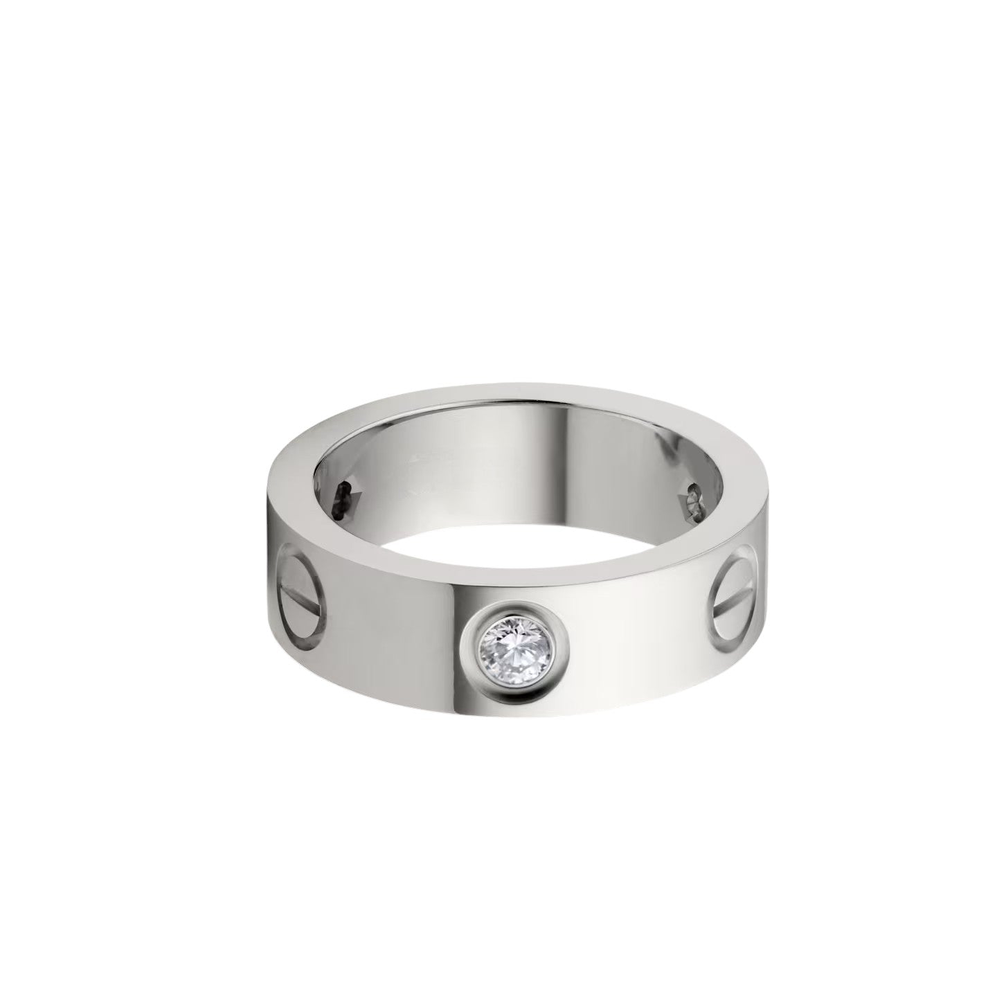 [CharmAmor]LOVE 5.5MM 3 DIAMOND RING