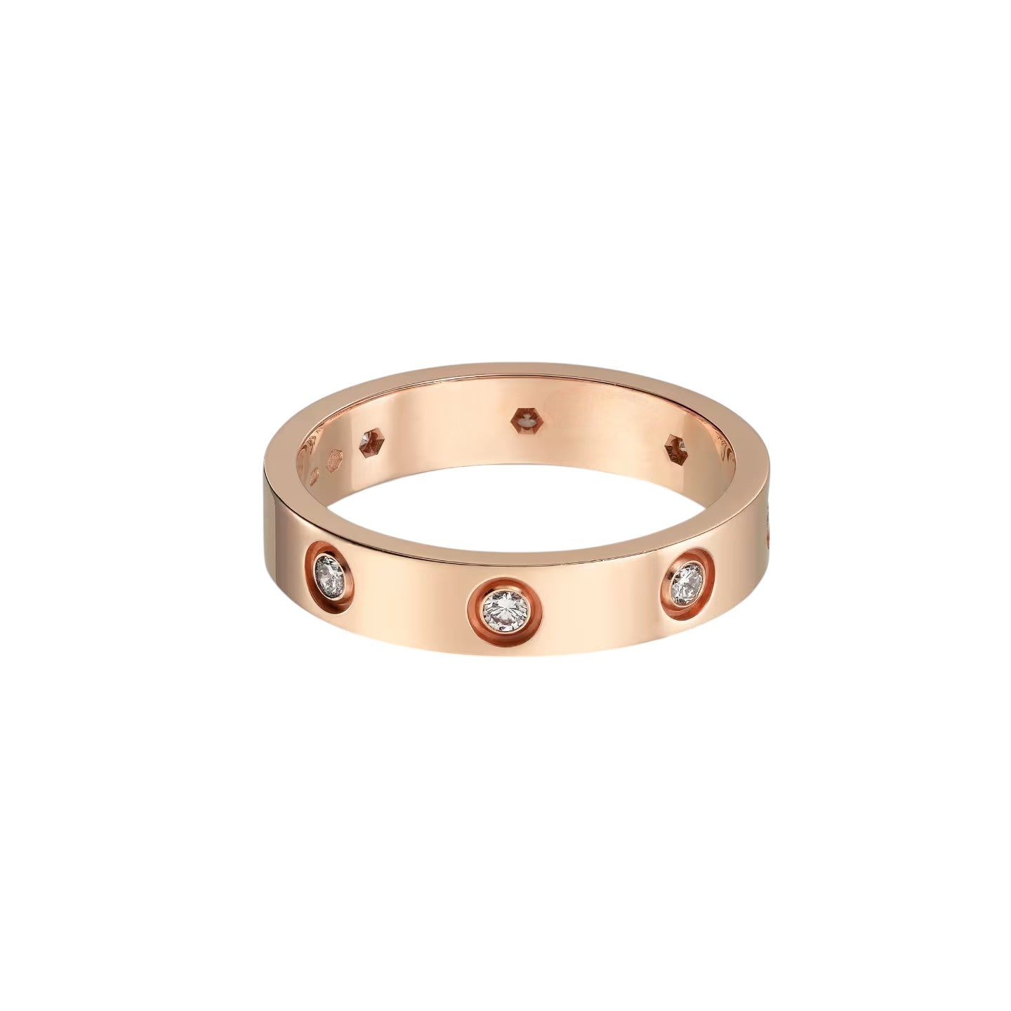 [CharmAmor]LOVE 4MM 8 DIAMOND RING
