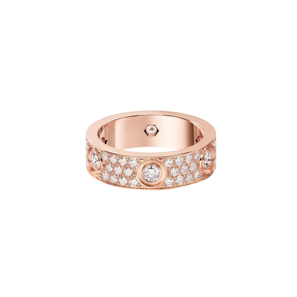 [CharmAmor]LOVE 5.5MM FULL-PAVE 6-DIAMOND RING