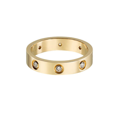 [CharmAmor]LOVE 4MM 8 DIAMOND RING