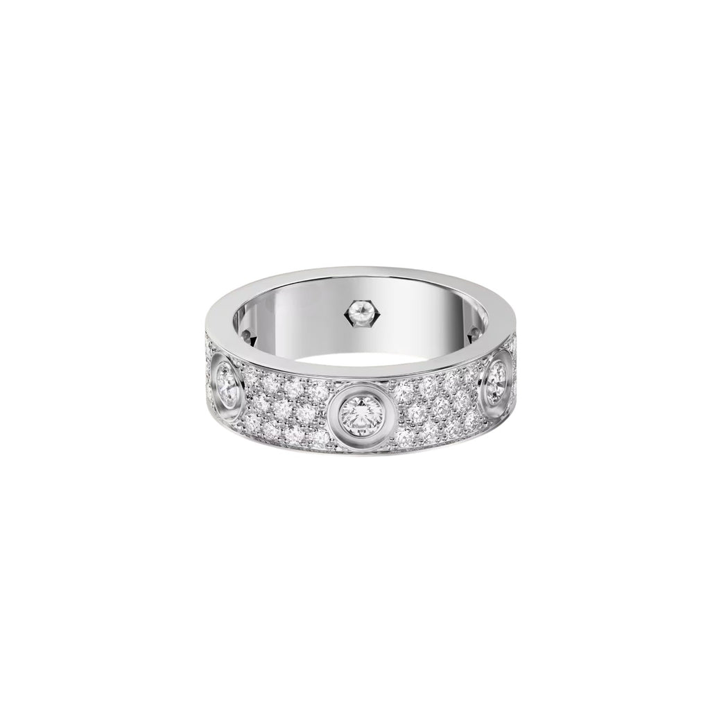 [CharmAmor]LOVE 5.5MM FULL-PAVE 6-DIAMOND RING