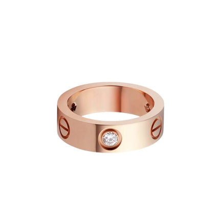 [CharmAmor]LOVE 5.5MM 3 DIAMOND RING