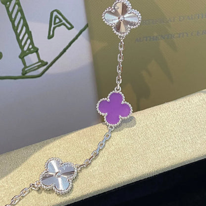 [CharmAmor] CLOVER 5 MOTIF VIOLET BRACELET COLLECTION