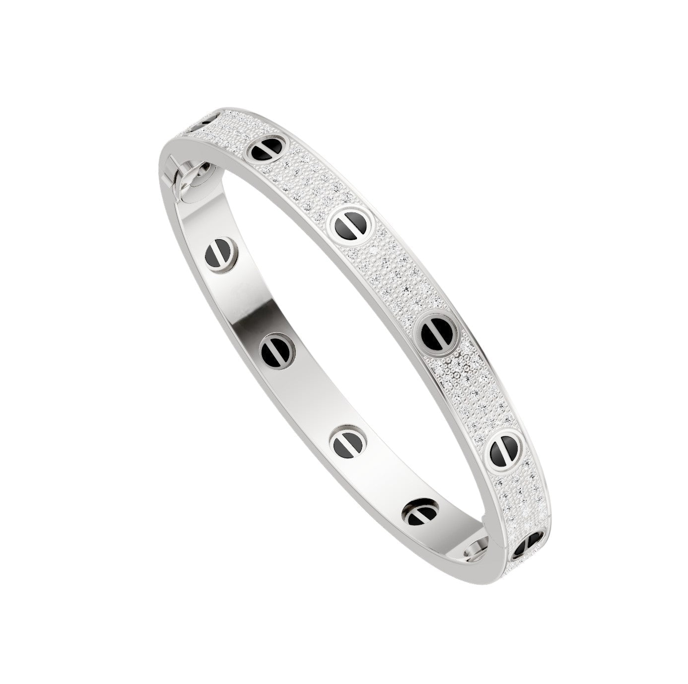 [CharmAmor]LOVE BRACELET 6.1MM DIAMOND-PAVED CERAMIC