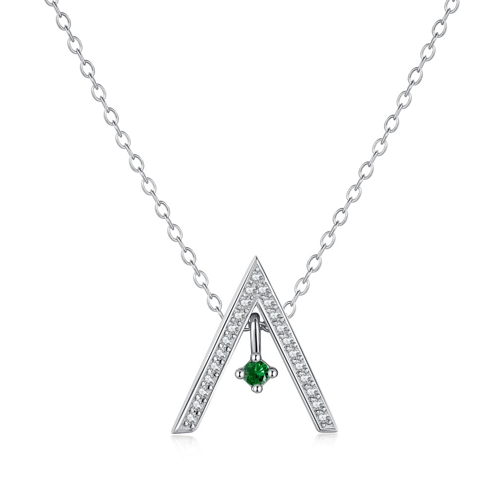 [CharmAmor]Sparkling "A" Shape Necklace