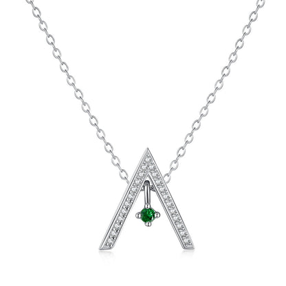 [CharmAmor]Sparkling "A" Shape Necklace