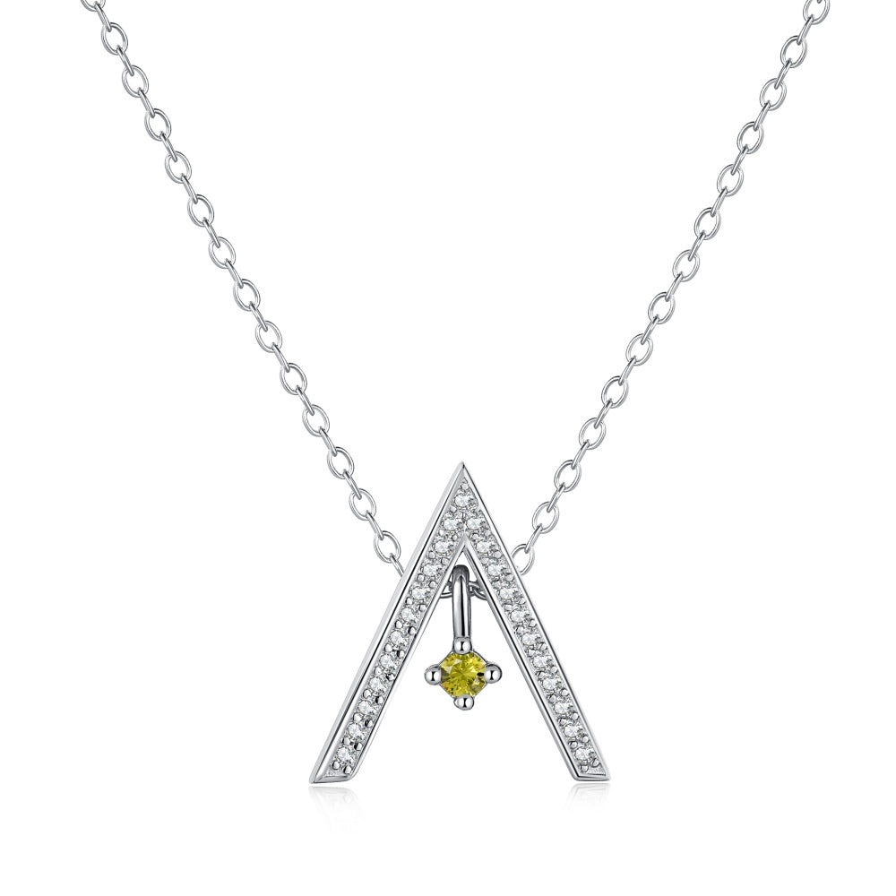 [CharmAmor]Sparkling "A" Shape Necklace