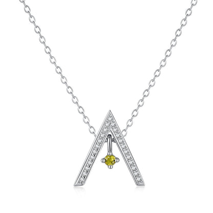 [CharmAmor]Sparkling "A" Shape Necklace