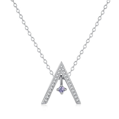 [CharmAmor]Sparkling "A" Shape Necklace