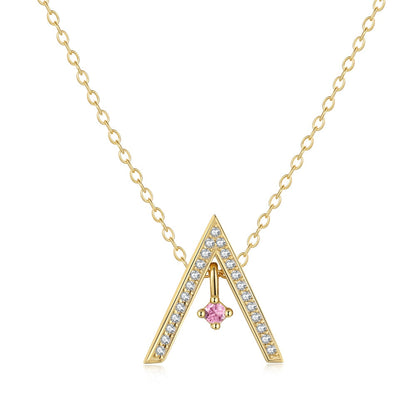 [CharmAmor]Sparkling "A" Shape Necklace