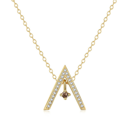 [CharmAmor]Sparkling "A" Shape Necklace