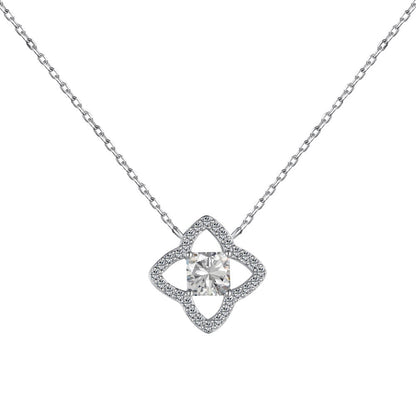 [CharmAmor]Exquisite Flower Shape Princess Cut Necklace