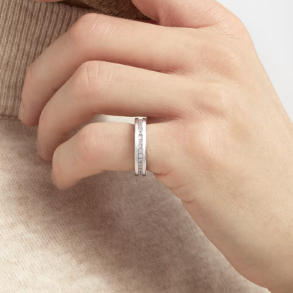 [CharmAmor]ZERO 1 ONE-BAND PAVED DIAMONDS ON THE SPIRAL RING
