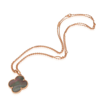 [CharmAmor]CLOVER 25MM GOLD DARK MOP BIG CLOVER NECKLACE