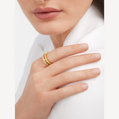 [CharmAmor]ZERO 1 ONE-BAND WITH OPENWORK LOGO SPIRAL RING