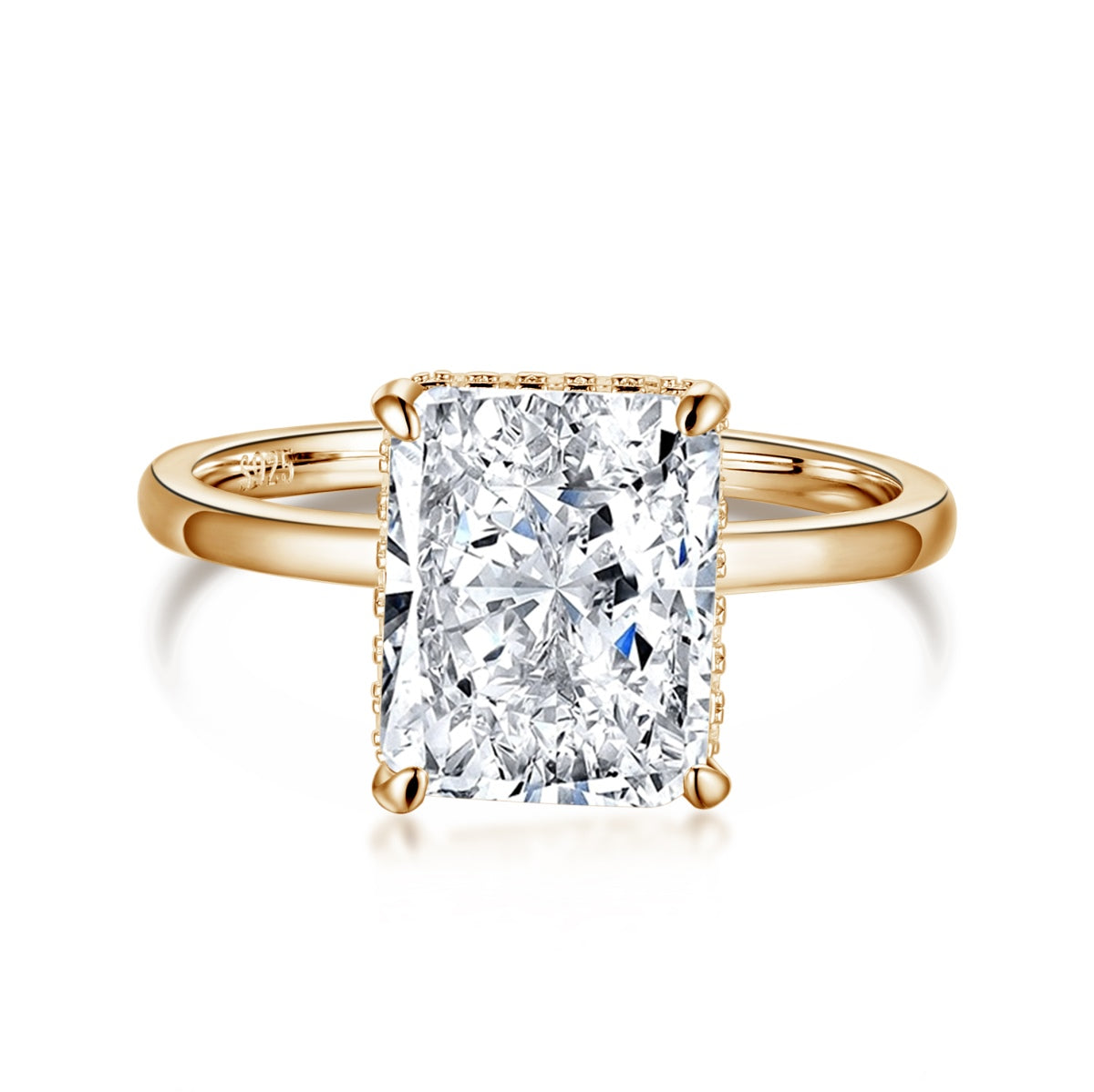 [CharmAmor]4.0 Carat Ornate Enchanting Radiand Cut Banquet Ring