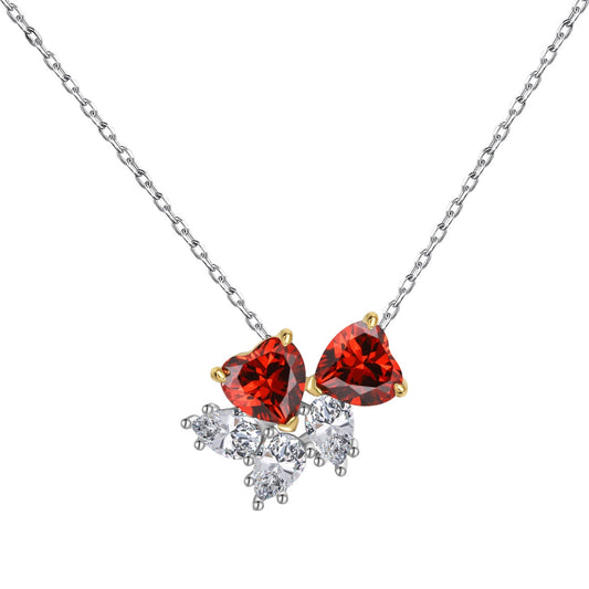 [CharmAmor]Dainty Red Heart Necklace