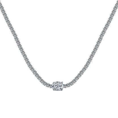 [CharmAmor]1.0 Carat Shining Oval Cut Necklace