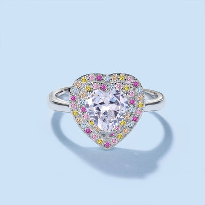 [CharmAmor]Delicate Ebullient Heart Shape Wedding Ring