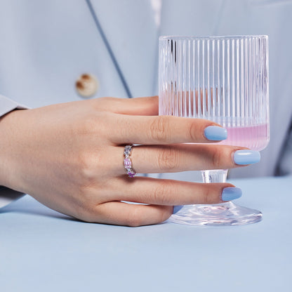 [CharmAmor]Unique Colorful Emerald Cut Party Ring