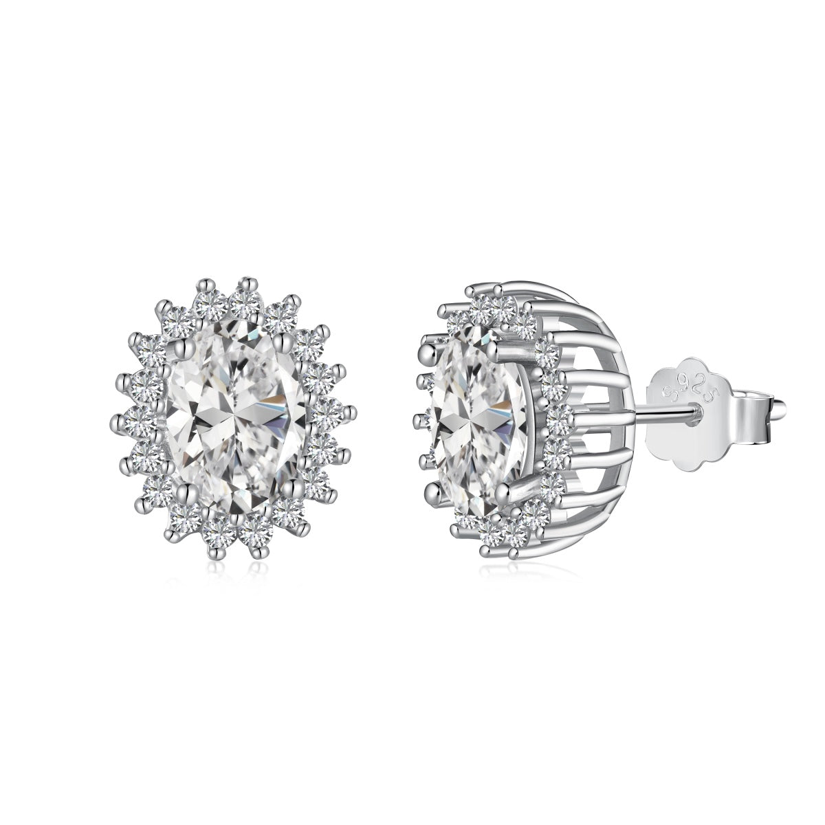 [CharmAmor]Delicate Radiant Oval Cut Daily Earrings