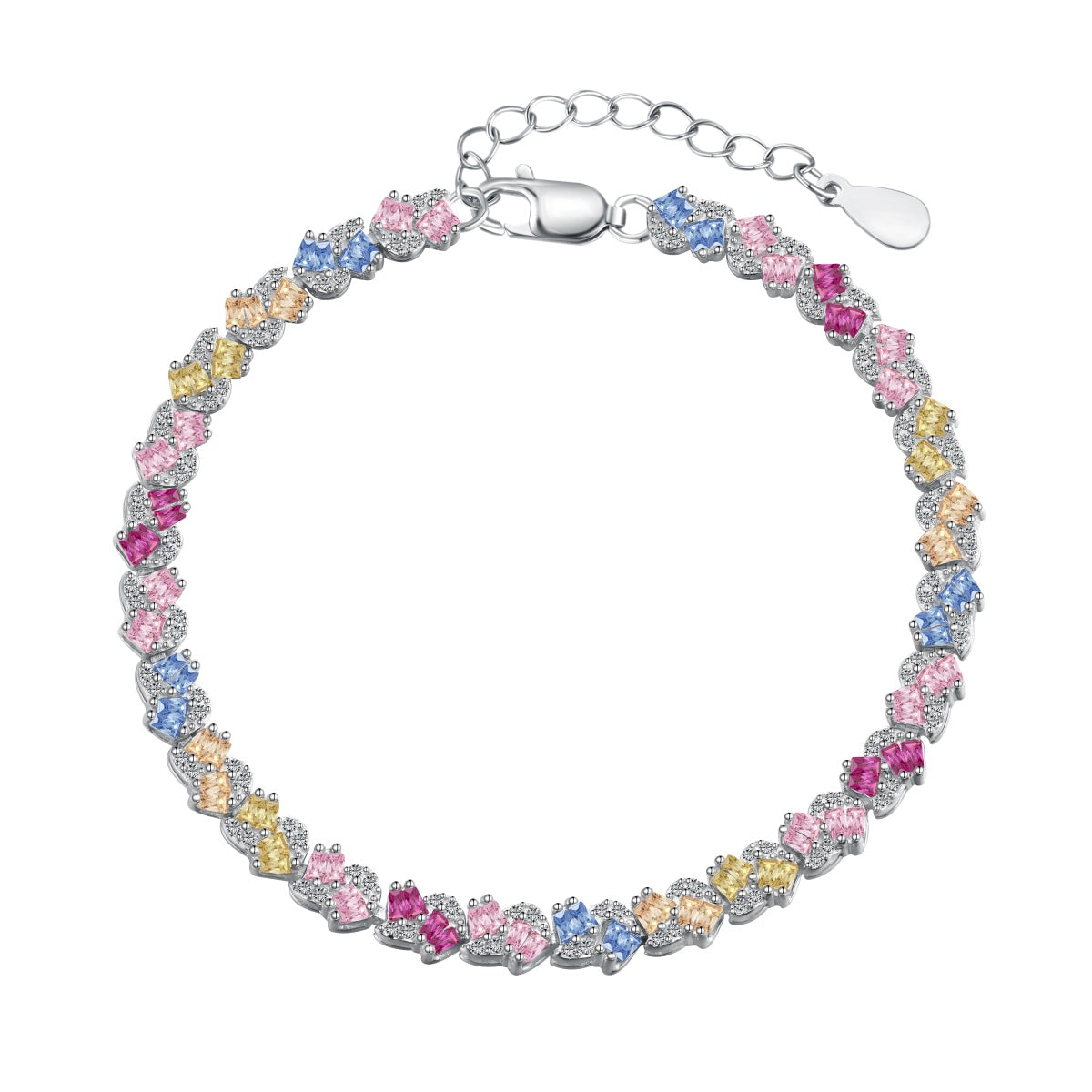[CharmAmor]Ornate Colorful Flower Shape Party Bracelet