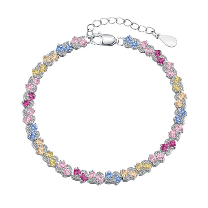 [CharmAmor]Ornate Colorful Flower Shape Party Bracelet