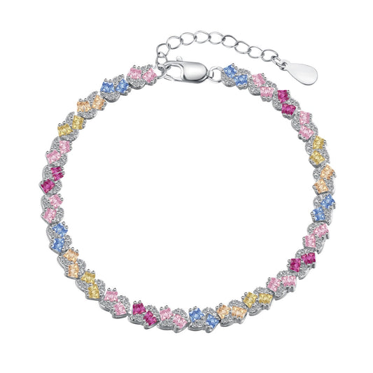 [CharmAmor]Ornate Colorful Flower Shape Party Bracelet