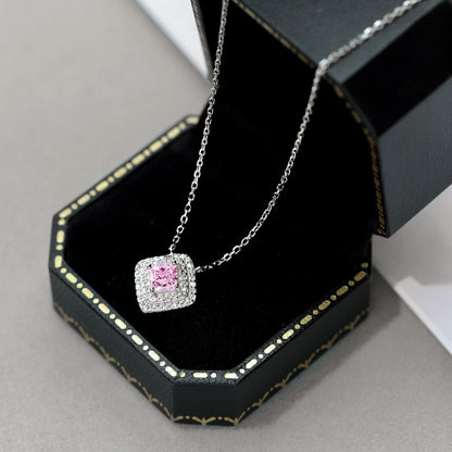[CharmAmor]Sparkling Asscher Cut Necklace