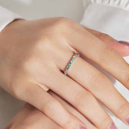 [CharmAmor]Sparkling Vibrant Round Shape Daily Ring