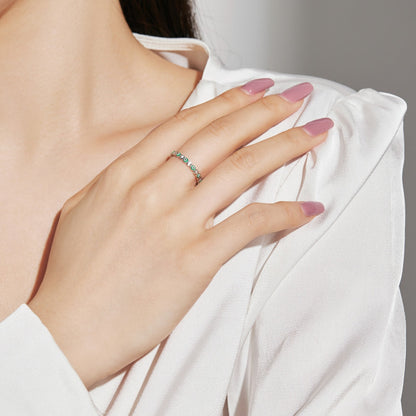 [CharmAmor]Sparkling Vibrant Round Shape Daily Ring