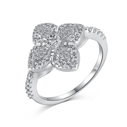 [CharmAmor]Luxurious Colorful Flower Shape Banquet Ring