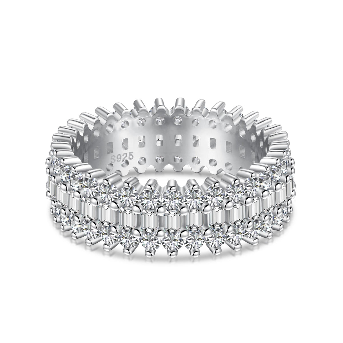 [CharmAmor]Ornate Colorful Radiant Cut Daily Ring