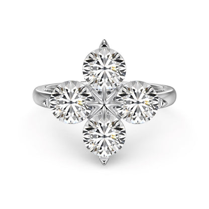 [CharmAmor]Four-Leaf Clover Eight-Pointed Star Ring