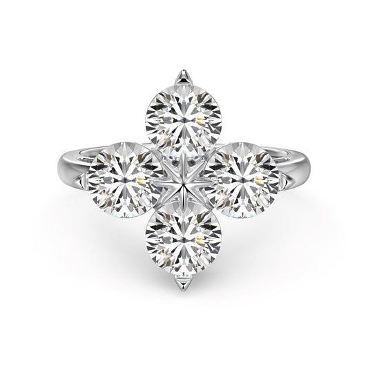 [CharmAmor]Four-Leaf Clover Eight-Pointed Star Ring