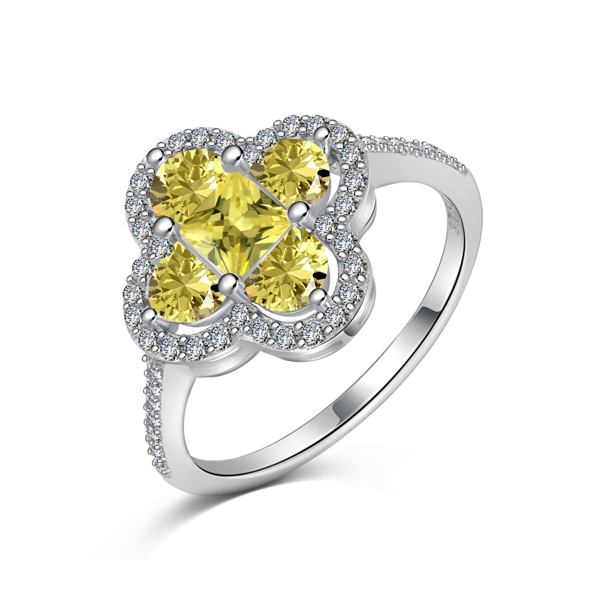 [CharmAmor]Luxurious Eternity Flower Shape Banquet Ring