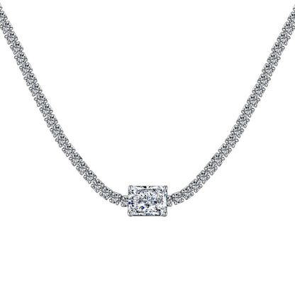 [CharmAmor]2.0 carat Ornate Emerald Cut Necklace
