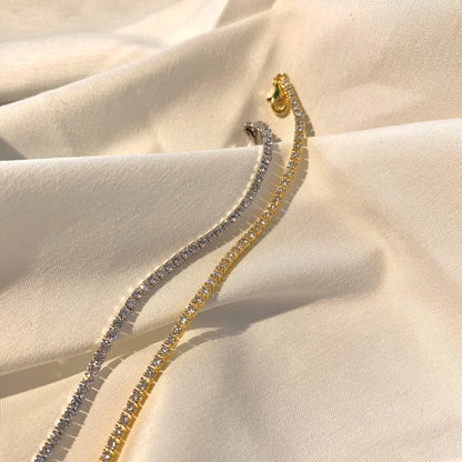 [CharmAmor]Radiant Shinning Princess Cut Tennis Bracelet