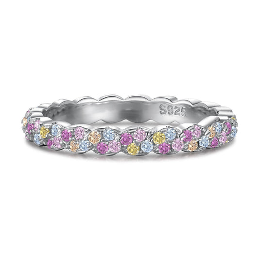 [CharmAmor]Dainty Ebullient Round Cut Daily Ring