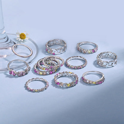 [CharmAmor]Radiant Sparkling Round Cut Daily Ring