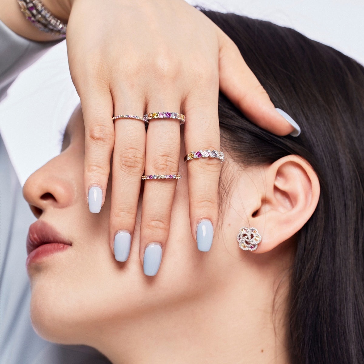[CharmAmor]Delicate Vibrant Emerald Cut Daily Ring