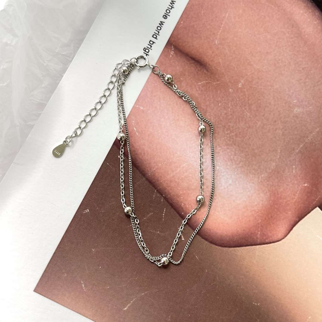 [CharmAmor]Delicate Bead Double Layer Bracelet
