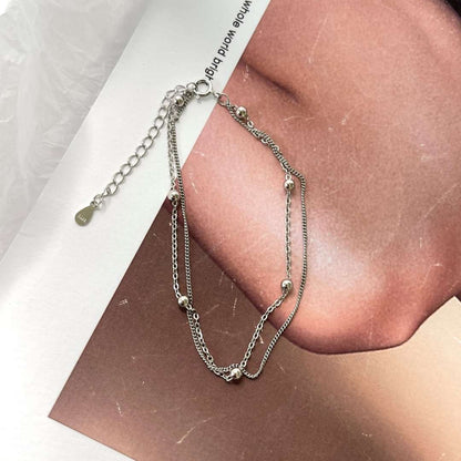 [CharmAmor]Delicate Bead Double Layer Bracelet